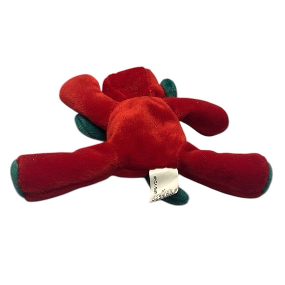 Jerry Elsner Red & Green Stuffed Dog. Pre owned - Picture 3 of 4
